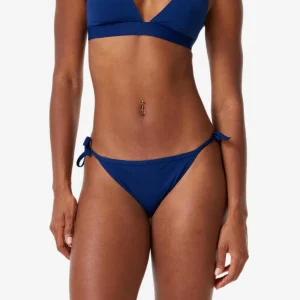 Bas de maillot de bain surf culotte nouée à paillettes femme, Sandy zuma bleu
