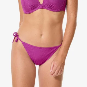 Bas de maillot de bain surf culotte nouée texturée femme, Sandy folk